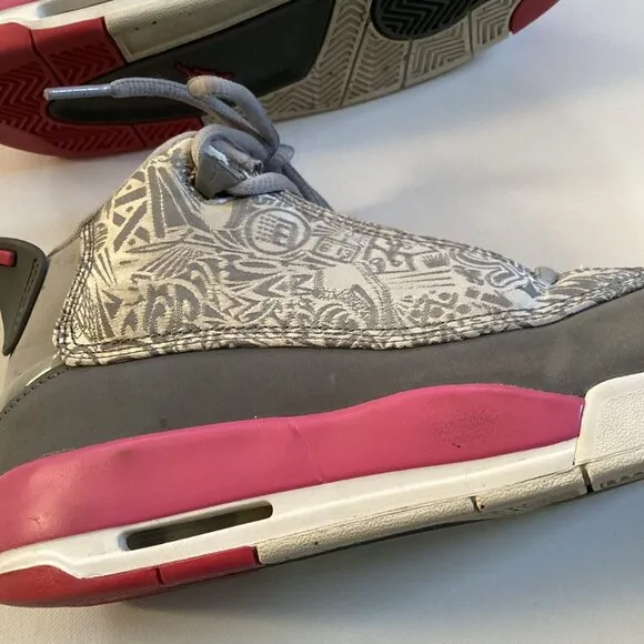 Air Jordan Pink Gray Basketball Shoes