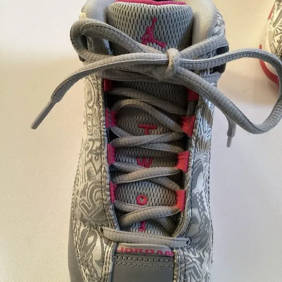 Air Jordan Pink Gray Basketball Shoes