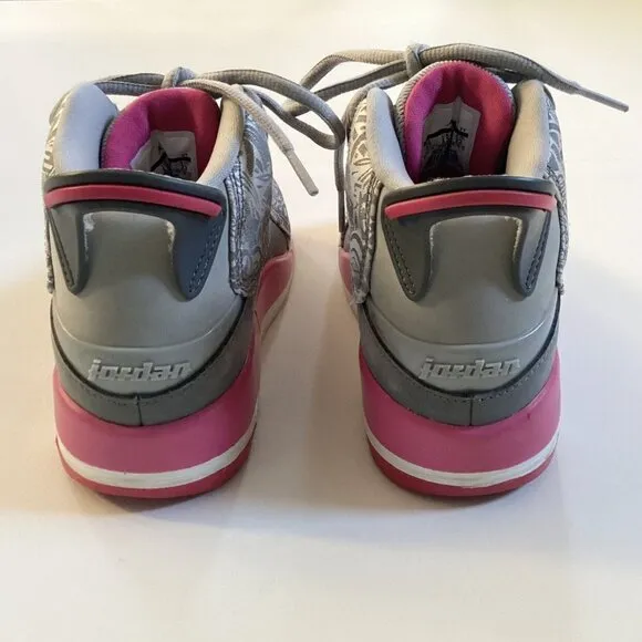 Air Jordan Pink Gray Basketball Shoes