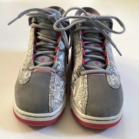 Air Jordan Pink Gray Basketball Shoes
