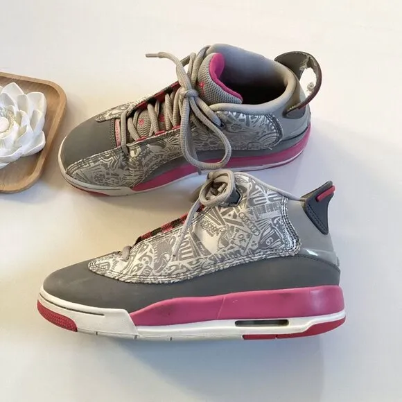 Air Jordan Pink Gray Basketball Shoes