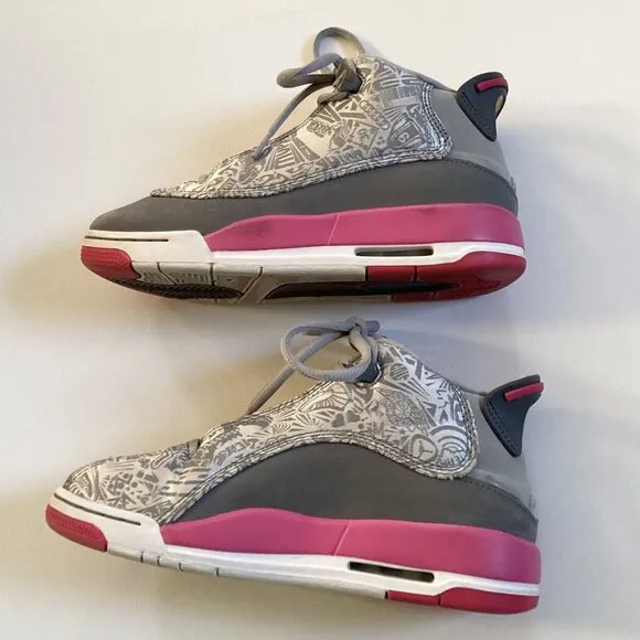 Air Jordan Pink Gray Basketball Shoes