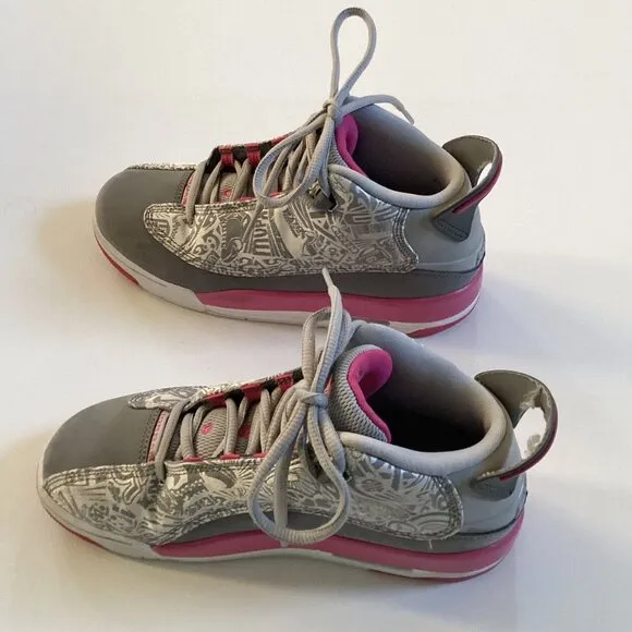 Air Jordan Pink Gray Basketball Shoes