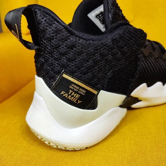 Air Jordan Why Not Zer0.2 The Family Basketball Black Sneakers Mens Shoe Size 14