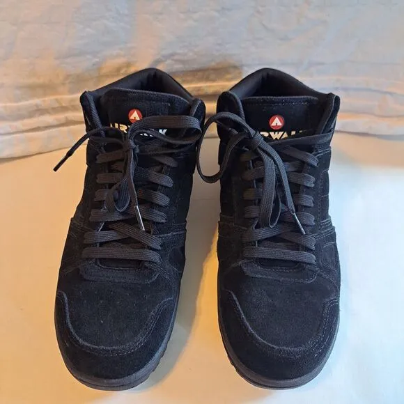 AirWalk Mens Mongo Mid Black Suede CT Comp Toe EH Work Boots Men's Sz 10 New!