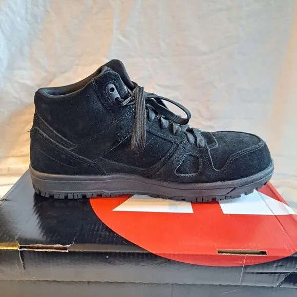 AirWalk Mens Mongo Mid Black Suede CT Comp Toe EH Work Boots Men's Sz 10 New!