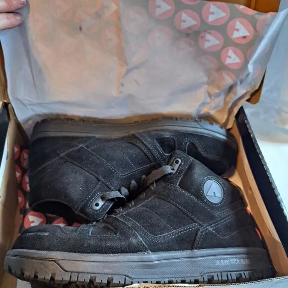AirWalk Mens Mongo Mid Black Suede CT Comp Toe EH Work Boots Men's Sz 10 New!