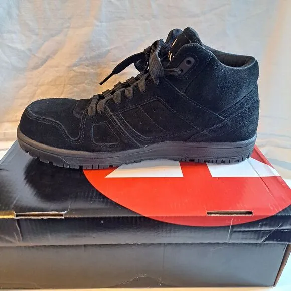 AirWalk Mens Mongo Mid Black Suede CT Comp Toe EH Work Boots Men's Sz 10 New!