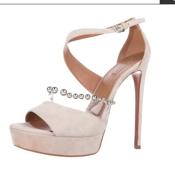 ALAÏASuede Studded Accents Sandals size 9.5