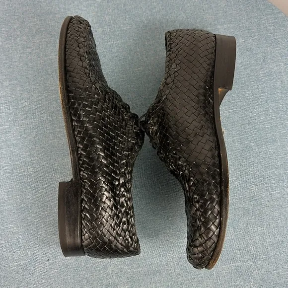 ALDO Brue Black Woven Leather Men's Oxfords Shoes Size 6.5