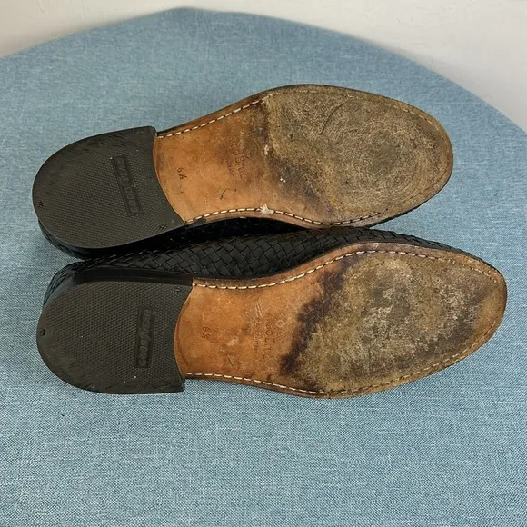 ALDO Brue Black Woven Leather Men's Oxfords Shoes Size 6.5