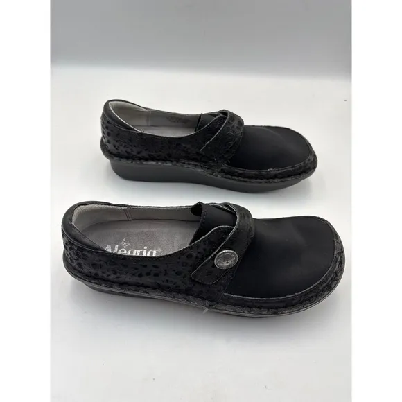 Alegria‎ by PG Lite Women's Black Slip on Comfort Shoes Den-435 size 38 (8-8.5)