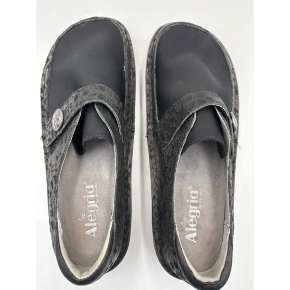 Alegria‎ by PG Lite Women's Black Slip on Comfort Shoes Den-435 size 38 (8-8.5)