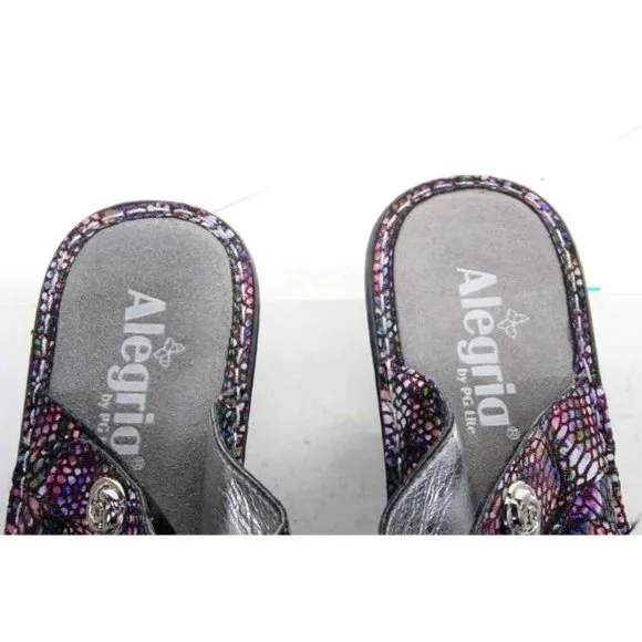 Alegria sandals shoes tectonic loti womens holographic sz eur 38 us 8-8.5