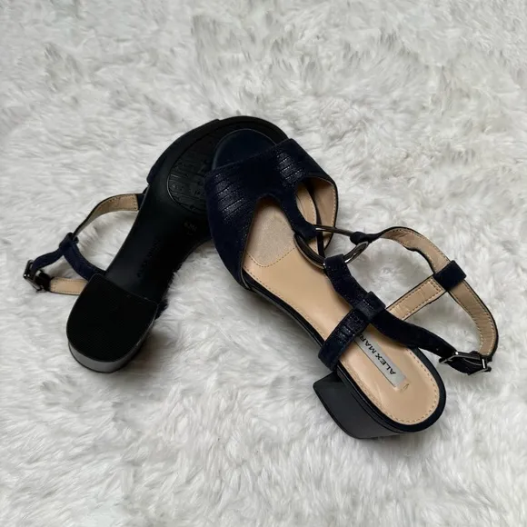 Alex Marie Navy Blue Darlena Sandals Size 6.5