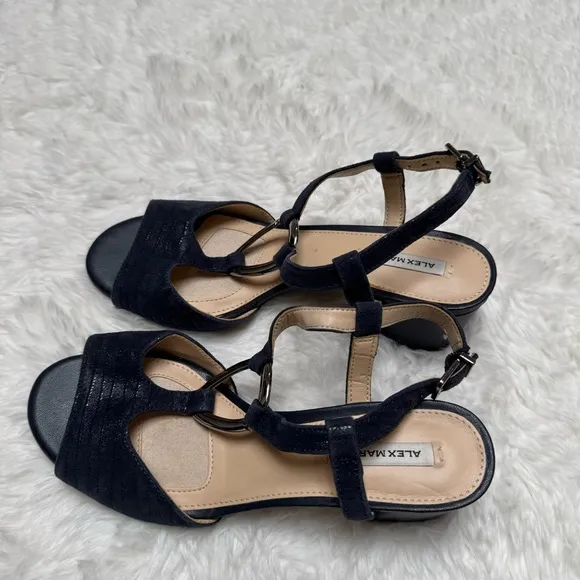 Alex Marie Navy Blue Darlena Sandals Size 6.5