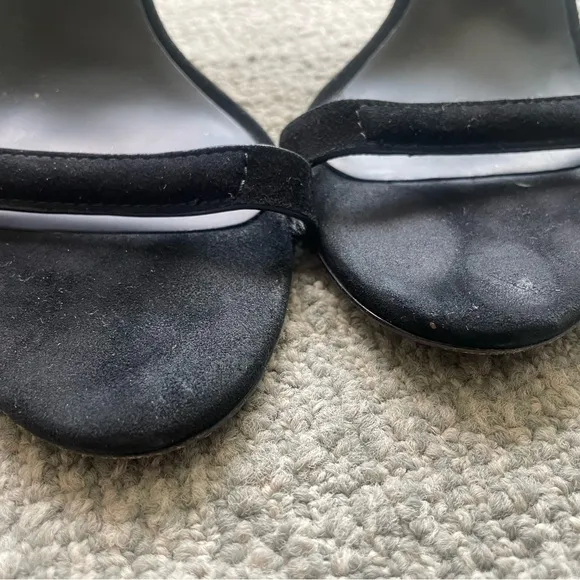 ALEXANDER WANG Women's Black Suede Antonio Strap Heels With Dust Bag