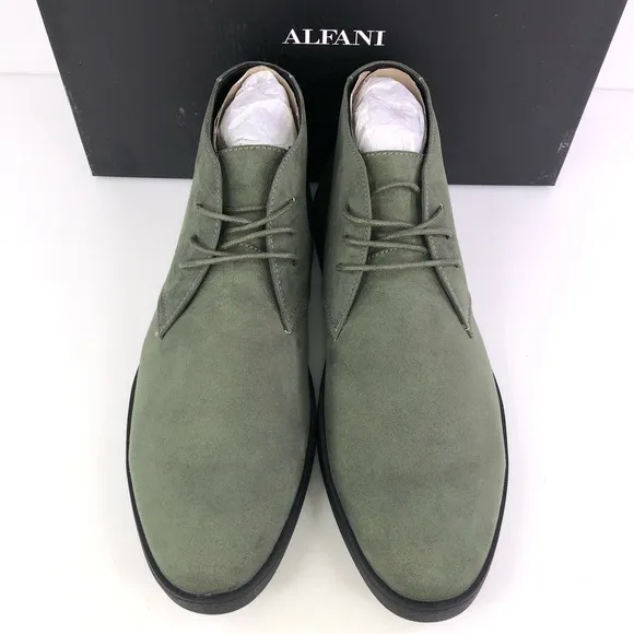 Alfani Barrett Mens Olive Chukka Boot Shoes