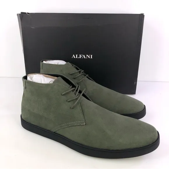 Alfani Barrett Mens Olive Chukka Boot Shoes