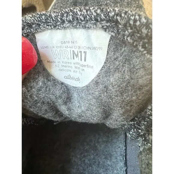 Allbird gray wool running sneakers Mens 11