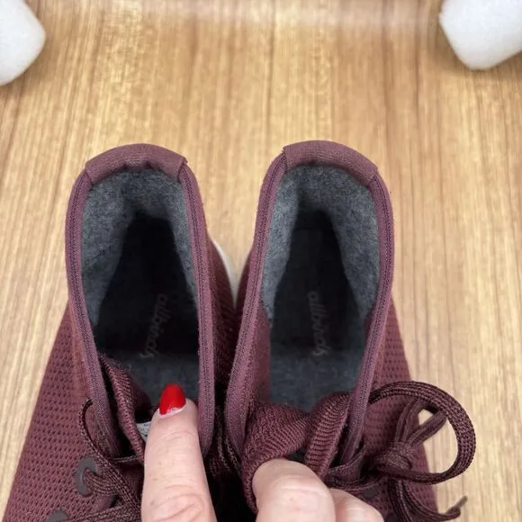 Allbirds Tree Toppers Mens Size 12 Red Burgundy Sneakers Shoes