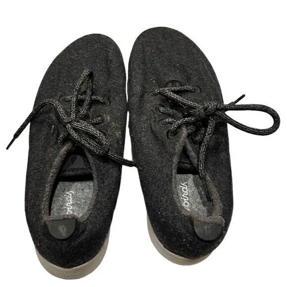 Allbirds Women's Wool Running Sneakers Natural Black Size 9‎