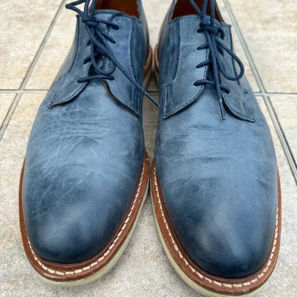 ALLEN EDMONDS Distressed Blue Leather casual/dress shoes