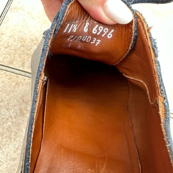 ALLEN EDMONDS Distressed Blue Leather casual/dress shoes