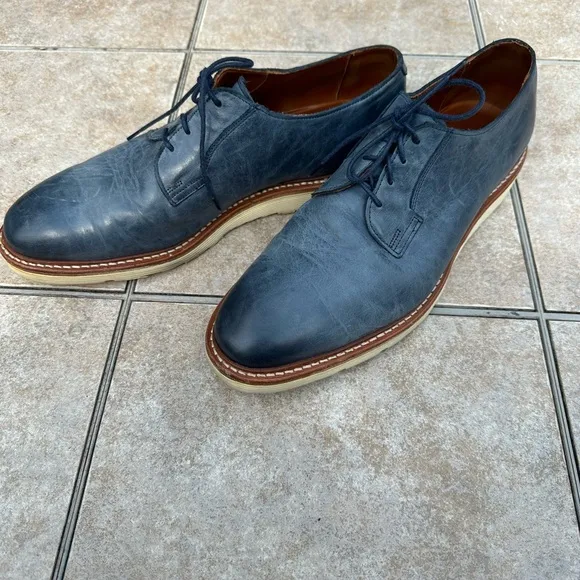 ALLEN EDMONDS Distressed Blue Leather casual/dress shoes