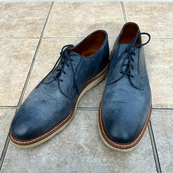 ALLEN EDMONDS Distressed Blue Leather casual/dress shoes