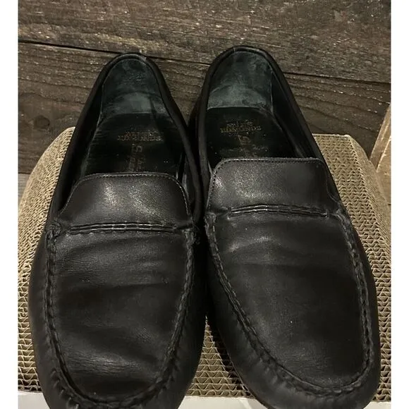 Allen Edmonds Mens 11 The Super Sport Technogel Black Leather Loafers Shoes