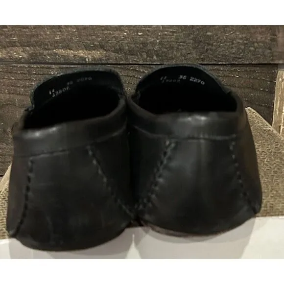 Allen Edmonds Mens 11 The Super Sport Technogel Black Leather Loafers Shoes