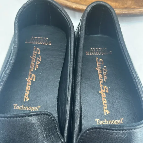Allen Edmonds Shoes Mens 10 D Black Leather Super Sport Technogel Loafers