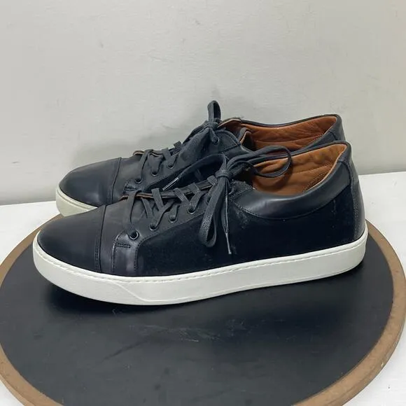 Allen Edmonds Shoes Mens 13 D Brisbane Sneaker Black Leather Casual Shoe Low