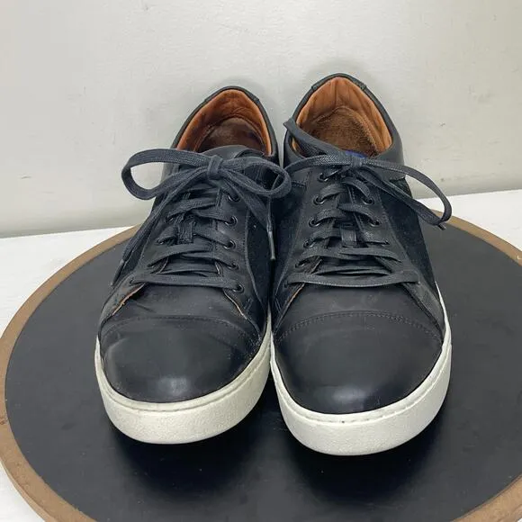 Allen Edmonds Shoes Mens 13 D Brisbane Sneaker Black Leather Casual Shoe Low