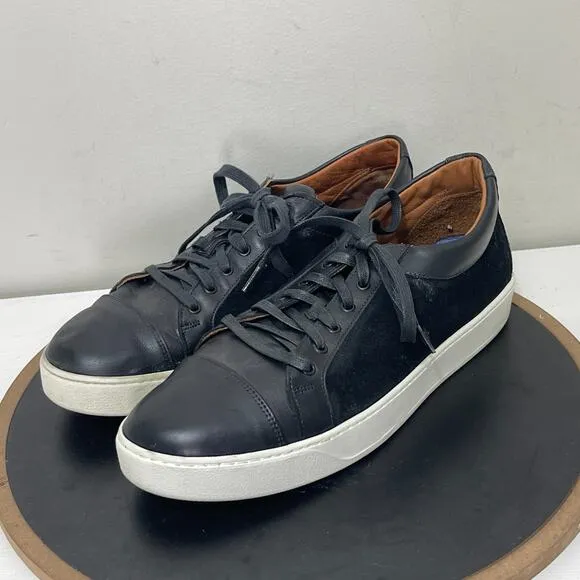 Allen Edmonds Shoes Mens 13 D Brisbane Sneaker Black Leather Casual Shoe Low