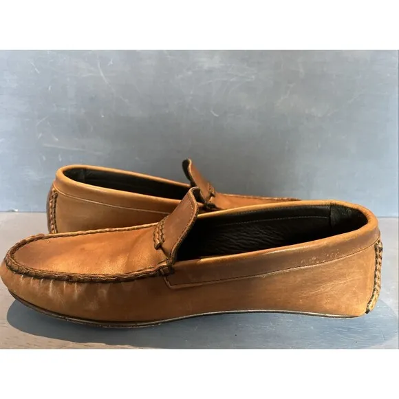 Allen Edmonds Size 8.5 3E SUPER SPORT DRIVER Leather Loafers Shoes Slip on Brown