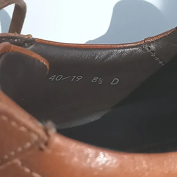 Allen Edmonds Sneakers Men's Size 8.5 D A-Trainers Brown Lace Up Leather Pre-own