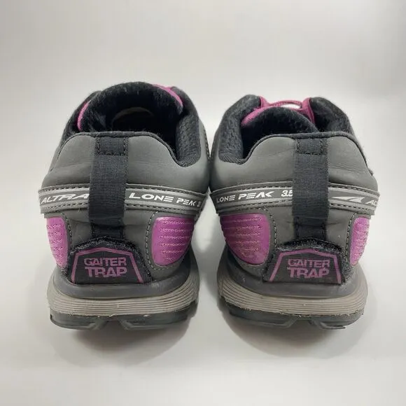 Altra Lone Peak 3.5 Running Shoes Womens Size 9.5 Purple Athletic Sneakers