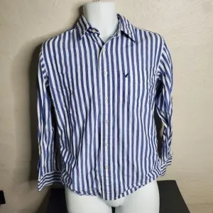 American Eagle Outfitters Striped Casual Button Down Vintage Slim Fit Size XS