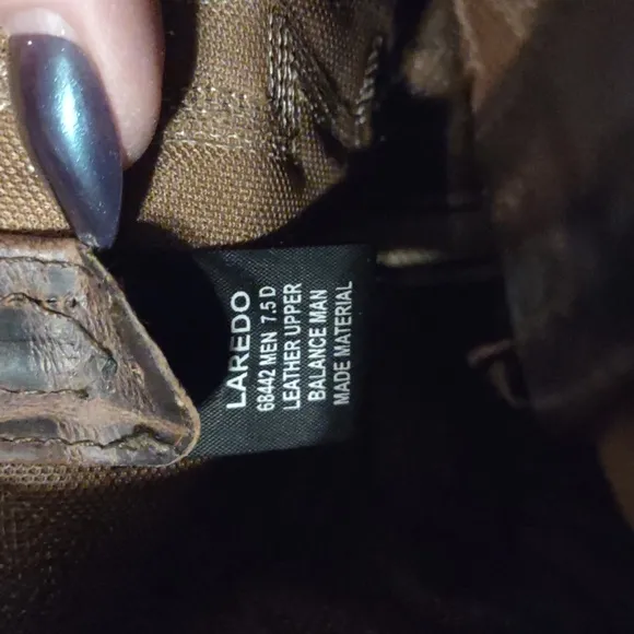 &quot;Laredo&quot; Brand. Brown Western Cowboy Boots with Intricate Stitching