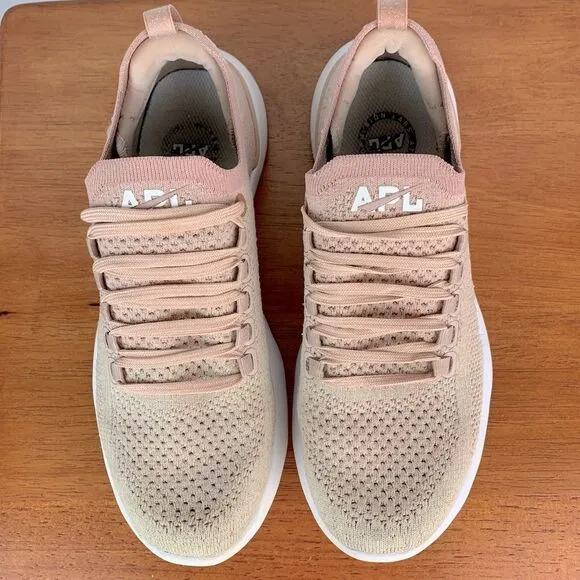 APL women’s metallic rose dust techloom breeze knit sneakers size 7