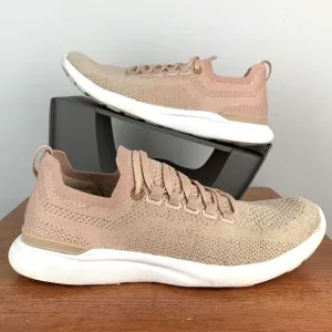 APL women’s metallic rose dust techloom breeze knit sneakers size 7