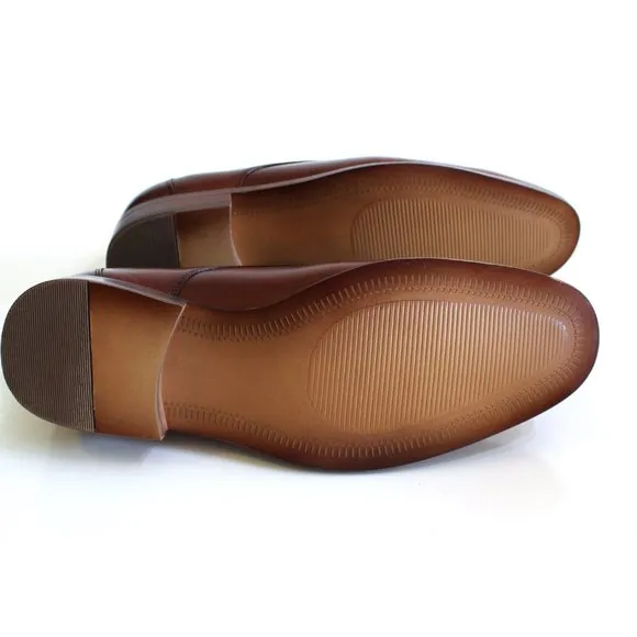 Apt. 9 Men's Brown Leather Dress Shoes Size 8