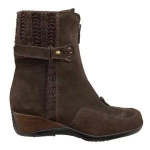 Aquatalia Marvin K Mia Women's Brown Suede Wedge Ankle Boot Size US 7