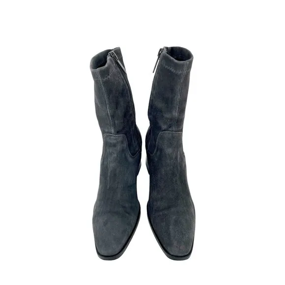 Aquatalia Tilly Grey Suede Leather Water Resistant Ankle Booties 7.5 $450