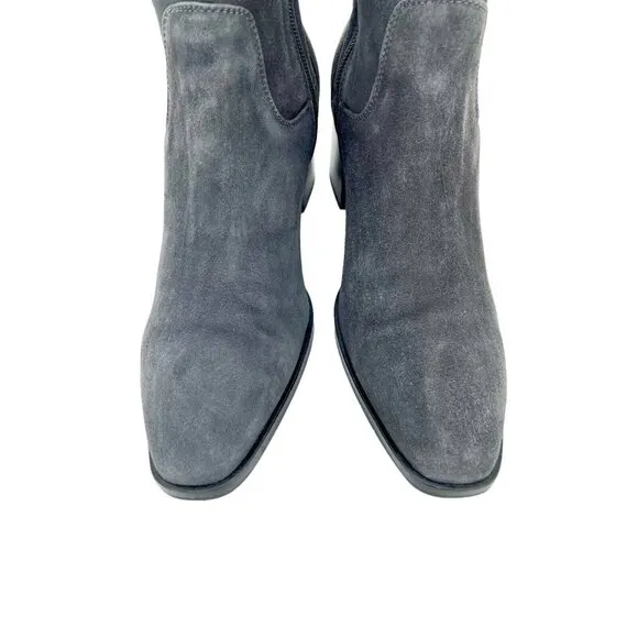 Aquatalia Tilly Grey Suede Leather Water Resistant Ankle Booties 7.5 $450