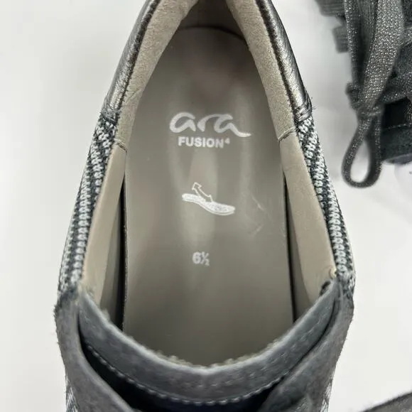 Ara Fusion Lilly Low Top Lace Up Womens Sneakers Shoes Gray/White US 6.5 Sporty