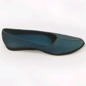 Arche Designer Torquoise Blue Pointed Toe Ballerina Flat Leather Sandals US 7