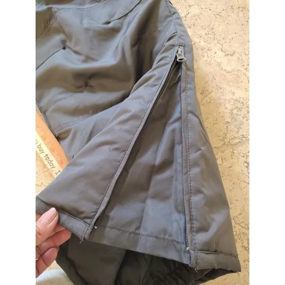 Arctic Quest Snow Pants Man's Large Gray Ski Boot Gaiters Water Resistant Cargo